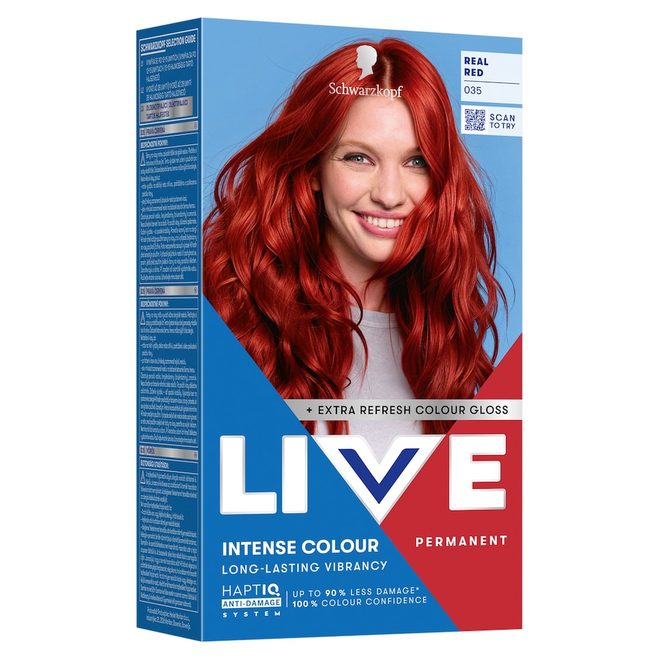 Schwarzkopf Live Intense Colour Permanent barva na vlasy 035 pravá červená