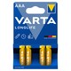 obrázok 1 z VARTA Longlife AAA alkalické batérie 4 ks