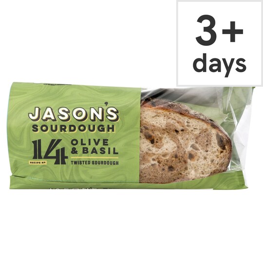 Jason's Sourdough Loaf Olive & Basils 380G Tesco Groceries