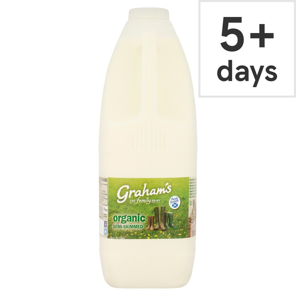 Graham's Organic Semi-Skimmed Milk 2 Litre