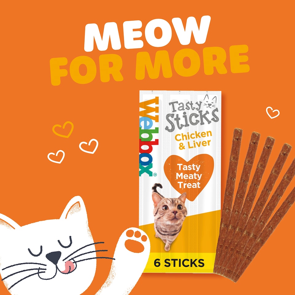 image 1 of Webbox Chicken & Liver Cat Stick Treats 6 Sticks