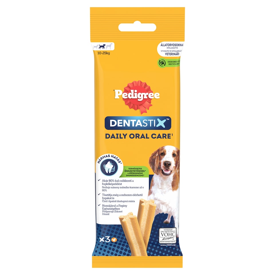 Pedigree DentaStix Doplňkové krmivo pro psy 10-25 kg 3 ks 77g