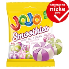 JOJO Smoothies želé cukríky s jogurtovo-ovocnými príchuťami 80 g
