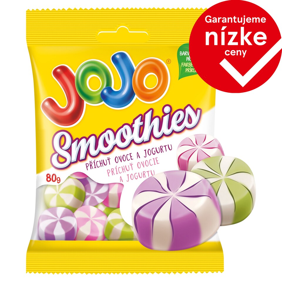 JOJO Smoothies Jelly Candies with Yogurt-Fruit Flavors 80 g