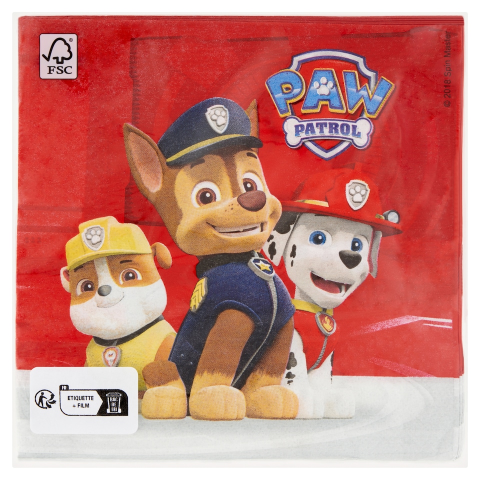 Paw Patrol szalvéta 33 x 33 cm 2 rétegű 20 db