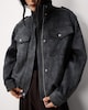 image 1 of F&F Faux Suede Funnel Neck Jacket in Grey