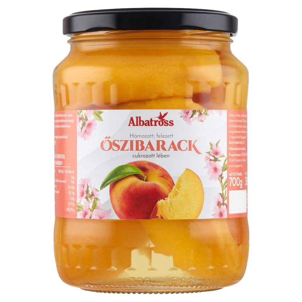 Albatross hámozott, felezett őszibarack cukrozott lében 700 g 1. kép