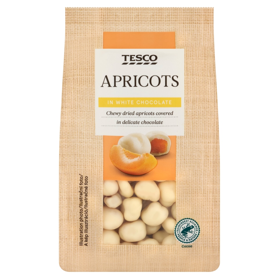 Tesco Apricots in White Chocolate 120 g