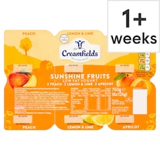 Creamfields Low Fat Sunshine Fruit Yogurt 6X125g