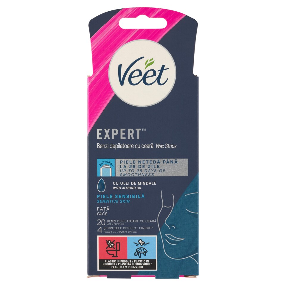 image 1 of Veet Expert Wax Strip and Perfect Finis Wipes with Argan Oil 