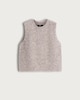 image 5 of F&F Textured Knitted Sleeveless Top with Wool in Mink