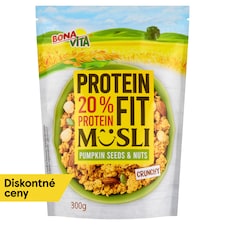 Bona Vita Protein Fit chrumkavé müsli s proteínom, orechmi a tekvicovými semienkami 300 g