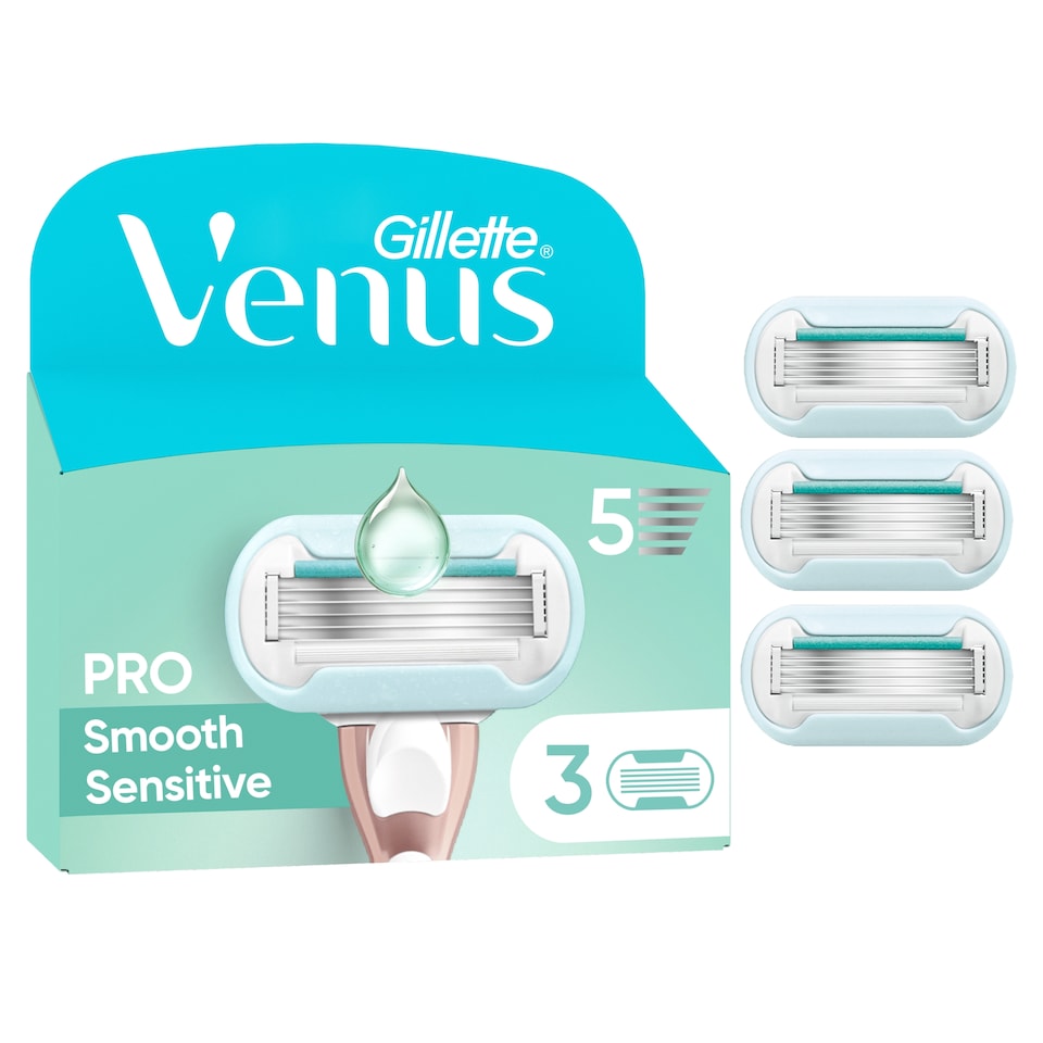 image 1 of Gillette Venus Deluxe Smooth Sensitive Blades 3 Pack