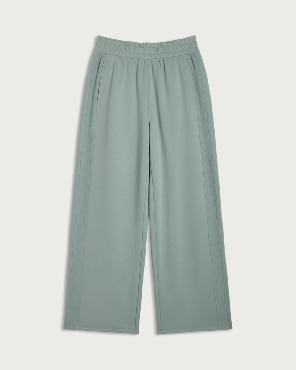 image 1 of F&F Active AFTERCLASS Wide Leg Joggers in Green
