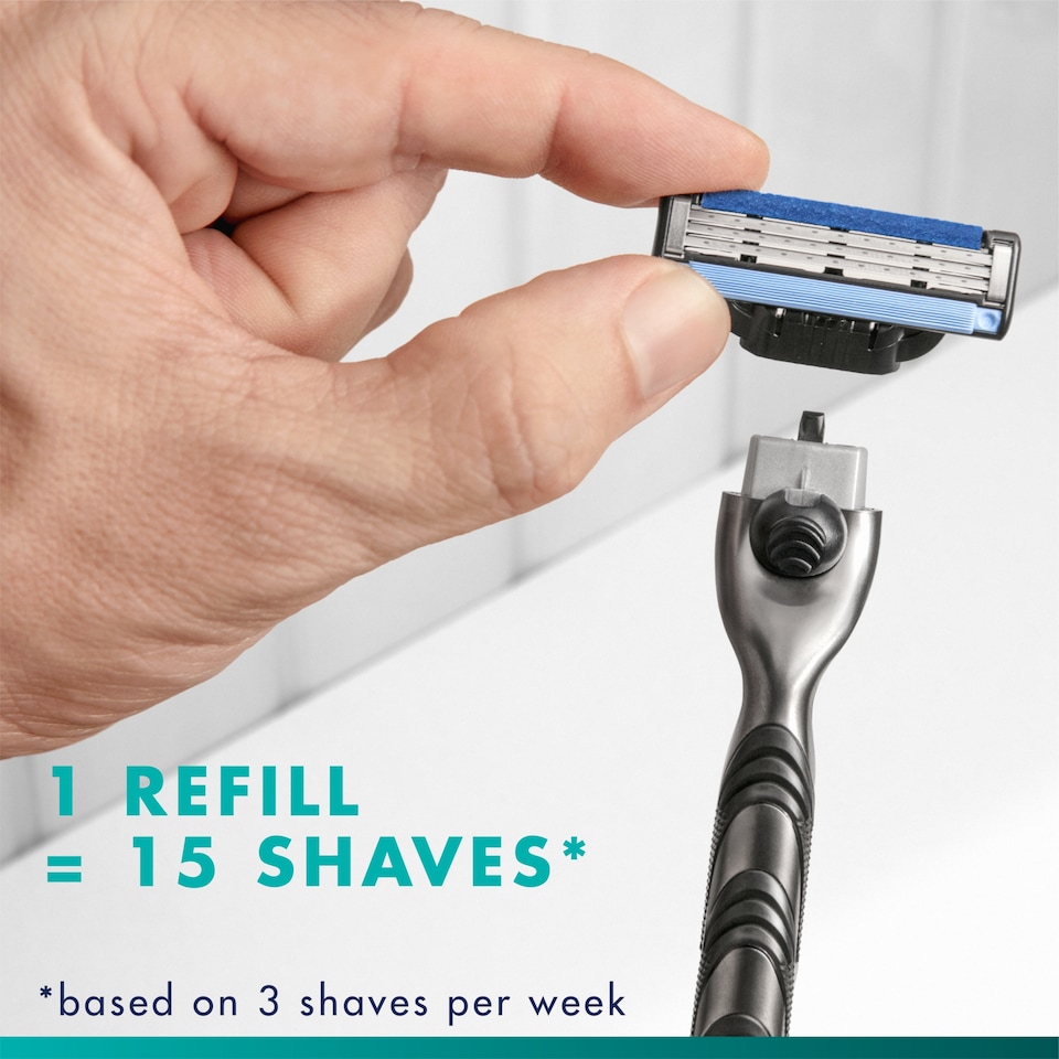 image 1 of Gillette Mach 3 Value Pack: Mens Razor + 12 Blade Refills