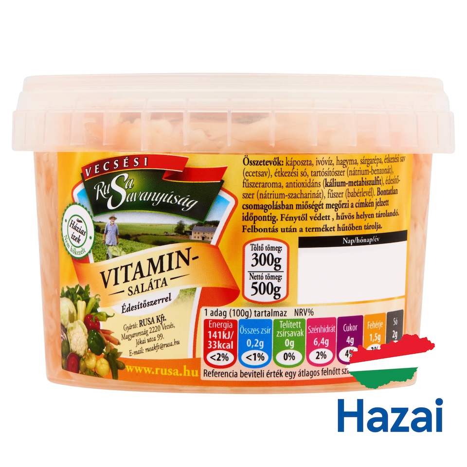 Rusa Savanyúság vitaminsaláta édesítőszerrel 500 g  1. kép