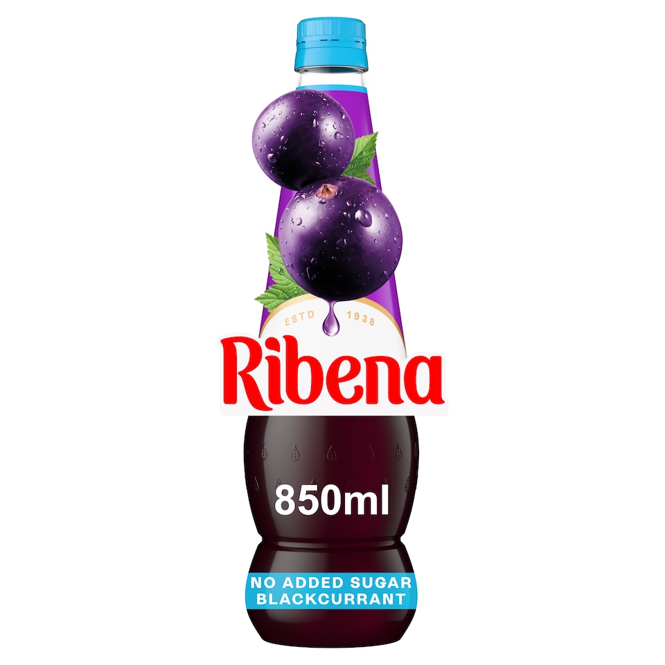 image 1 of Ribena Blackcurrant Squash No Added Sugar 850ml