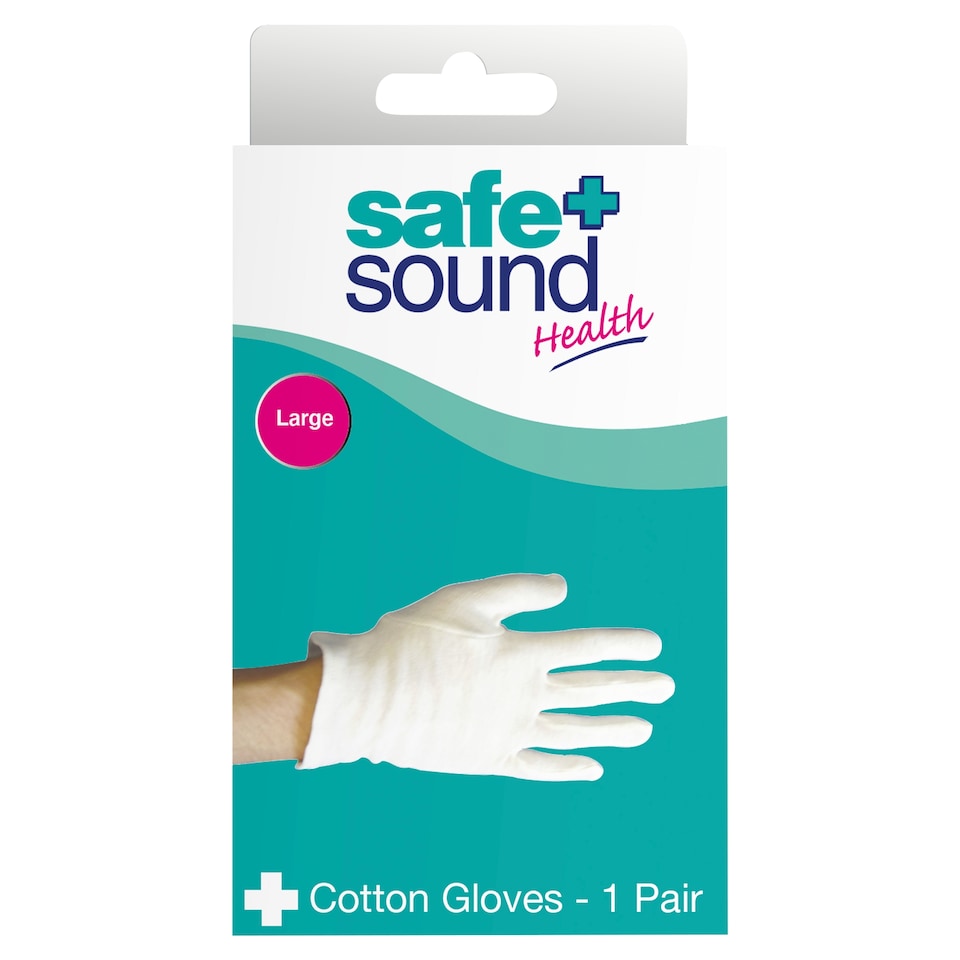 Safe & Sound Large Cotton Gloves - Pair