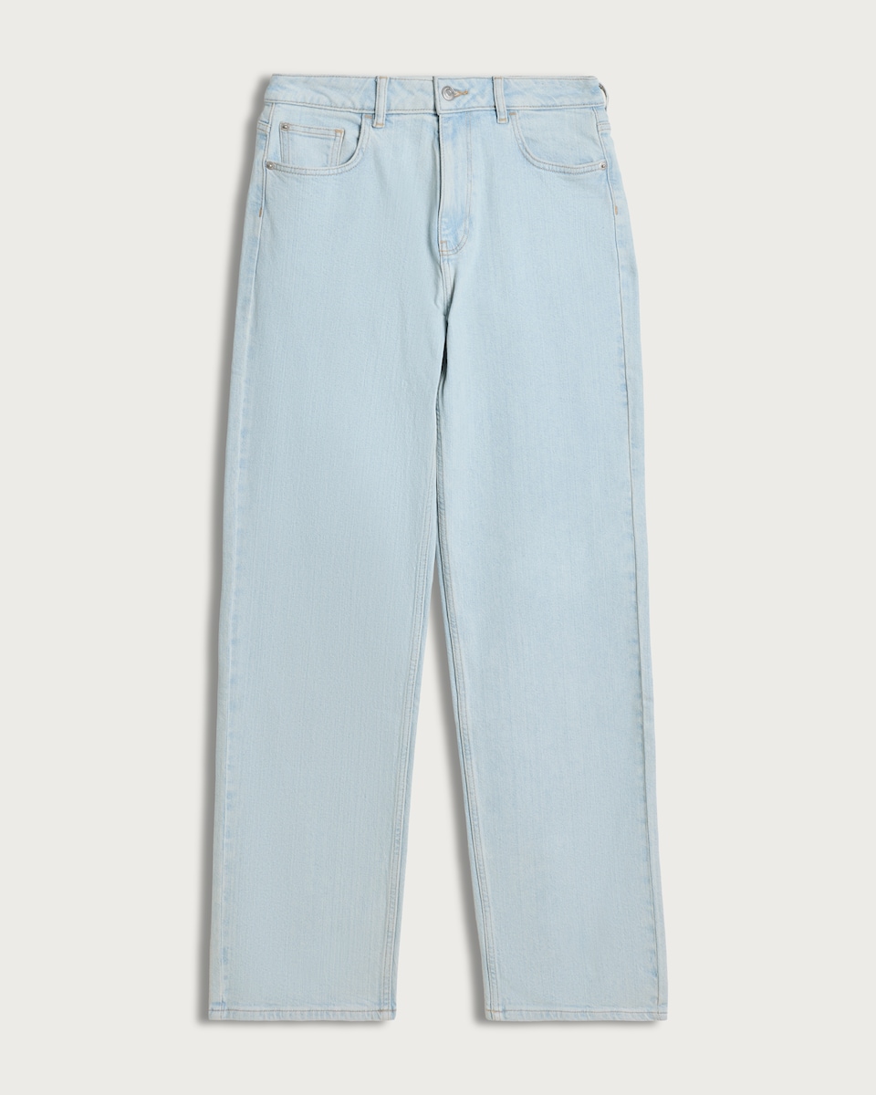 F&F High Rise Straight Leg Jeans in Blue
