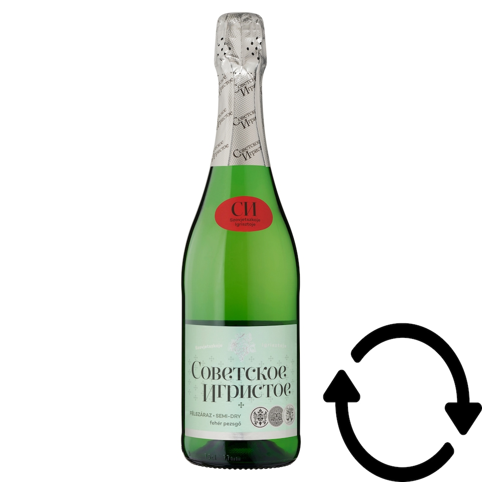 Szovjetszkoje Igrisztoje félszáraz fehér pezsgő 11% 750 ml  1. kép