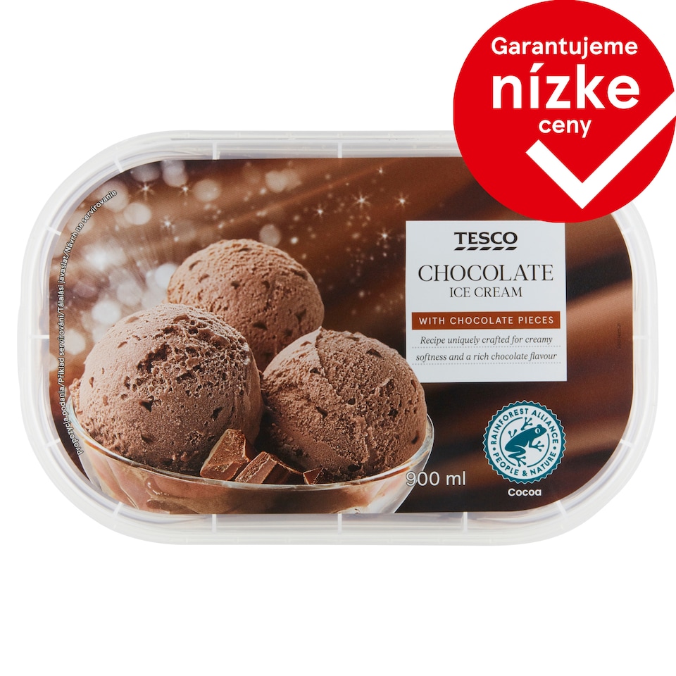 Tesco Chocolate Ice Cream with Chocolate Pieces 900 ml