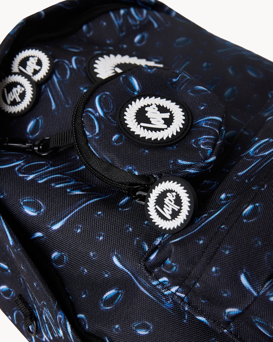 image 1 of Hype Printed Backpack in Navy