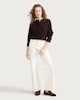 image 2 of F&F High Rise Flared Jeans in Ecru