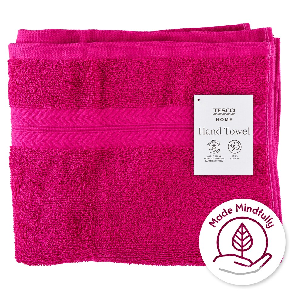 Tesco Home málna színű kéztörlő 50 cm x 90 cm