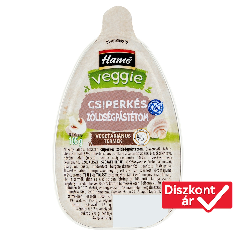 Hamé Veggie Champignon Vegetable Pate 105 g