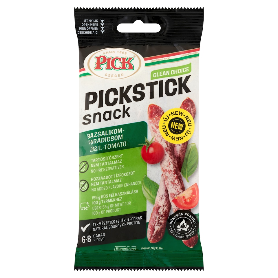 PICK Pickstick Snack bazsalikom-paradicsom 60 g  1. kép