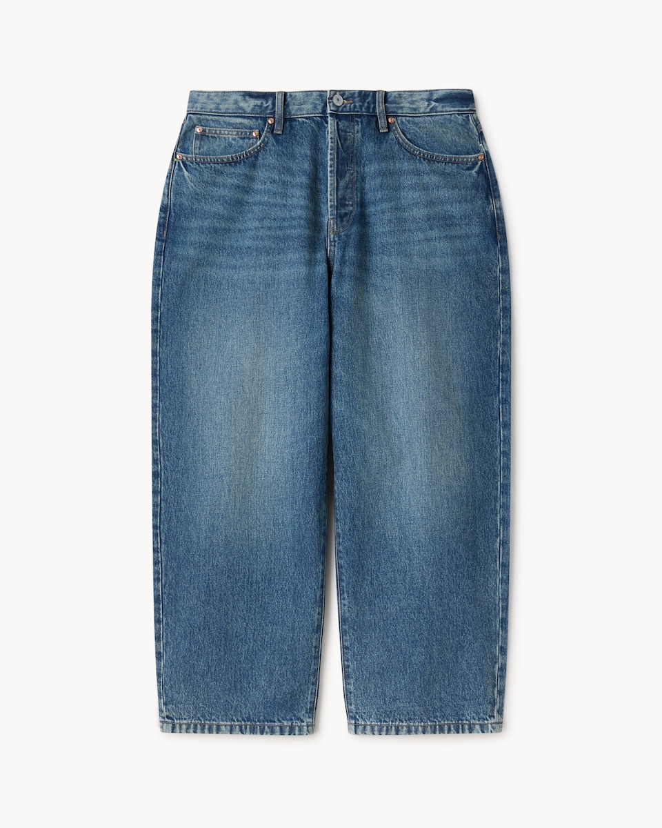 image 1 of RDA Pure Cotton Loose Fit Jeans in Blue
