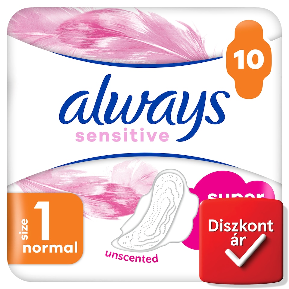 Always Ultra Sensitive Normal Plus Egészségügyi Betét (1-es Méret), 10 db  1. kép