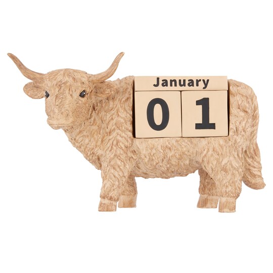 Fox Ivy Highland Cow Calendar Block Tesco Groceries