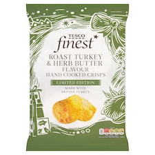 Tesco Finest Roast Turkey & Herb Butter Flv Crisps 150G