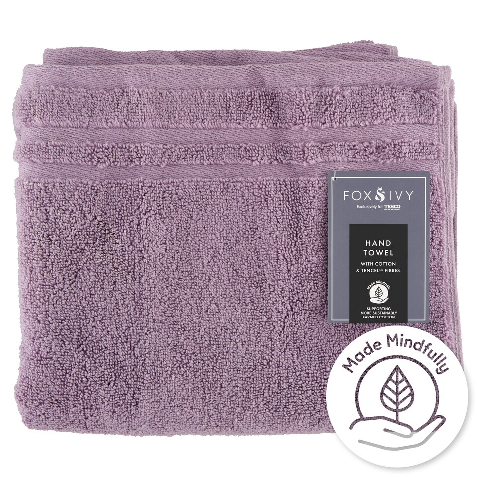Fox & Ivy Lavender Purple Hand Towel 50 cm x 90 cm