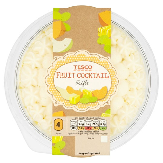 Tesco Fruit Cocktail Trifle 600G Tesco Groceries