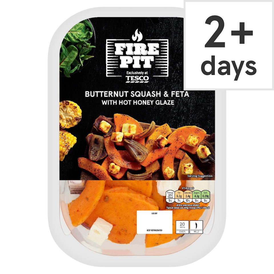 Tesco Fire Pit Hot Honey Butternut Squash with Feta 350g