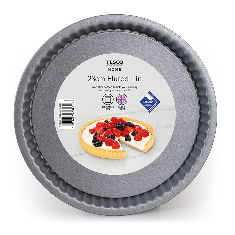 Tesco Round Fluted Cake Tin 23Cm