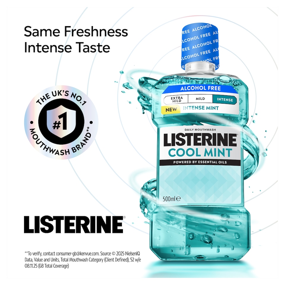 image 1 of Listerine Coolmint Alcohol Free Intense Mint 500ml