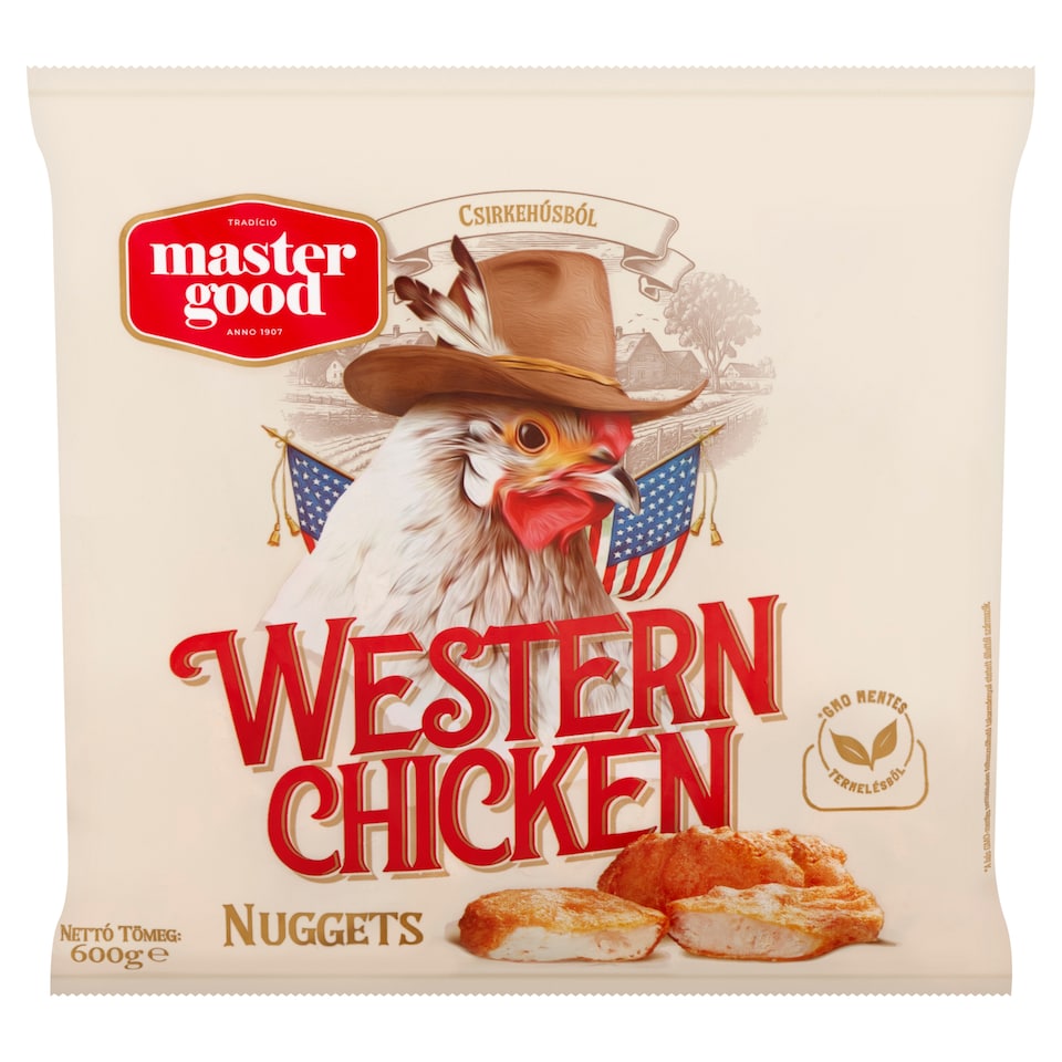 image 1 of Master Good Western Chicken Nuggets Quick-Frozen Pre-Fried Chicken Moulded Product 600 g