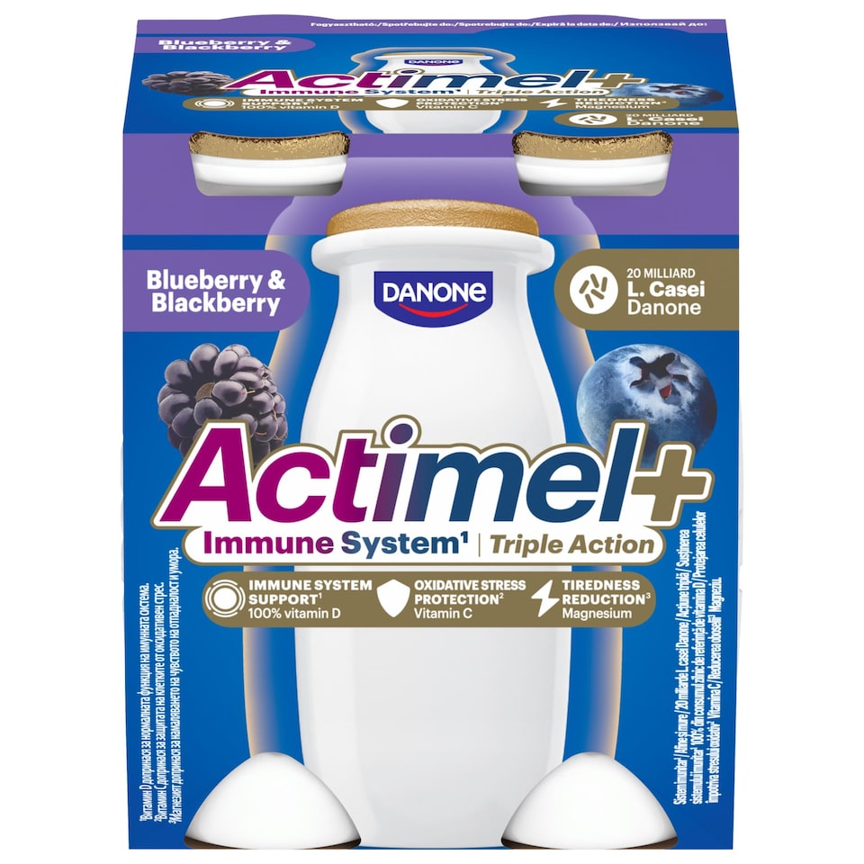 ACTIMEL Triple Action Borůvka - Ostružina 4x100g
