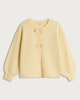 image 4 of F&F Girls Textured Bow Detail Cardigan in Yellow
