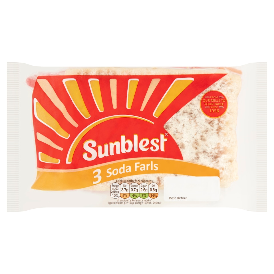 Sunblest Soda Farls 3 Pack - Tesco Groceries