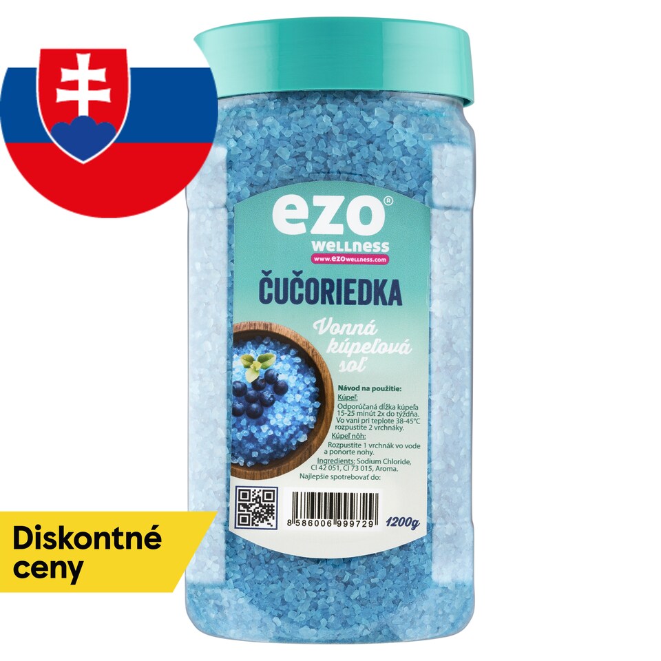obrázok 1 z Ezo Wellness čučoriedka vonná kúpeľová soľ 1200 g