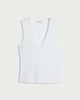 image 4 of F&F V-Neck Vest in White