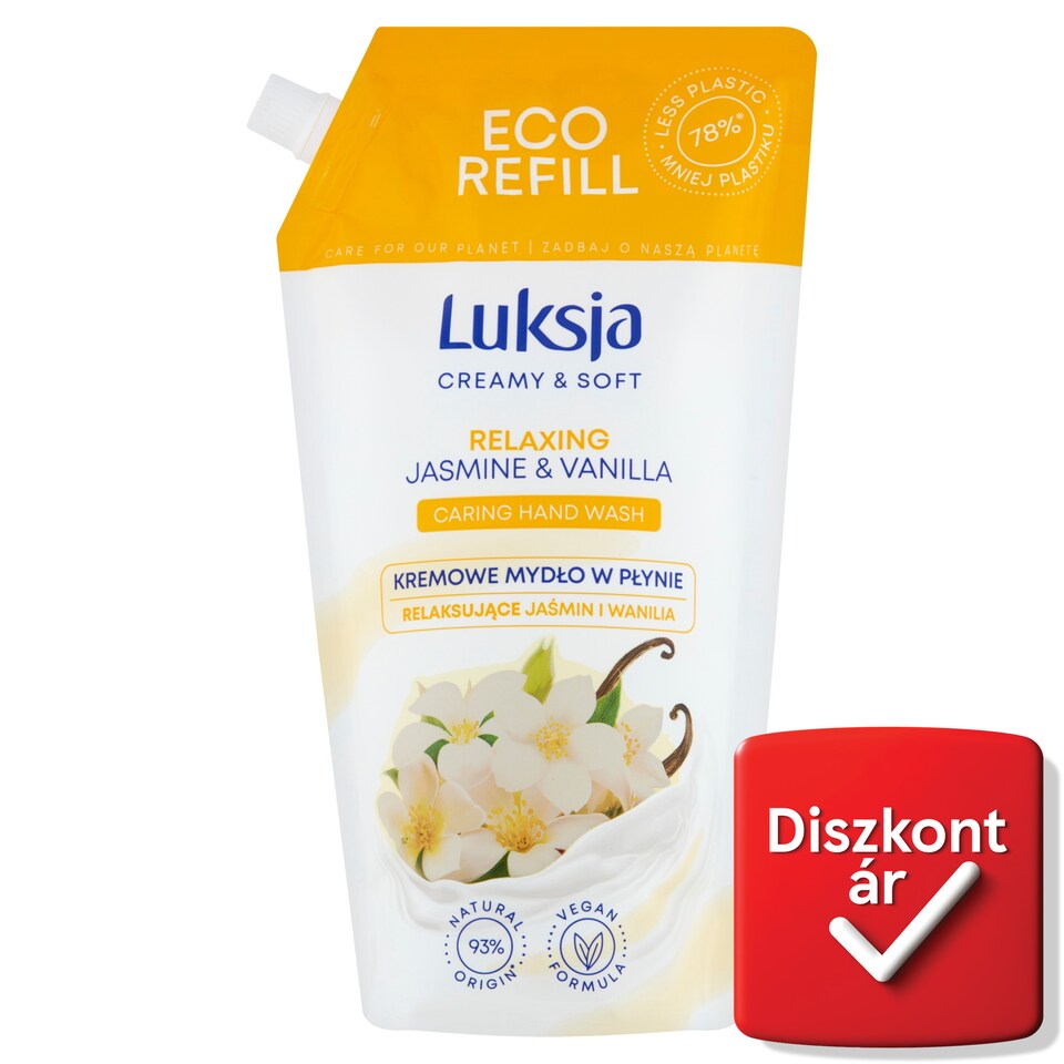 image 1 of Luksja Creamy & Soft Relaxing Jasmine & Vanilla Caring Hand Wash 900 ml