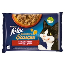 Felix Sensations Sauces Pouches for Cats Turkey, Lamb in Sauce 4 x 85g