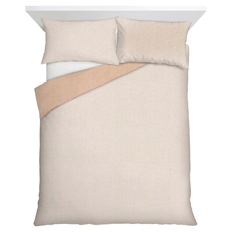F&F Home Natural Reversible Duvet Set Double
