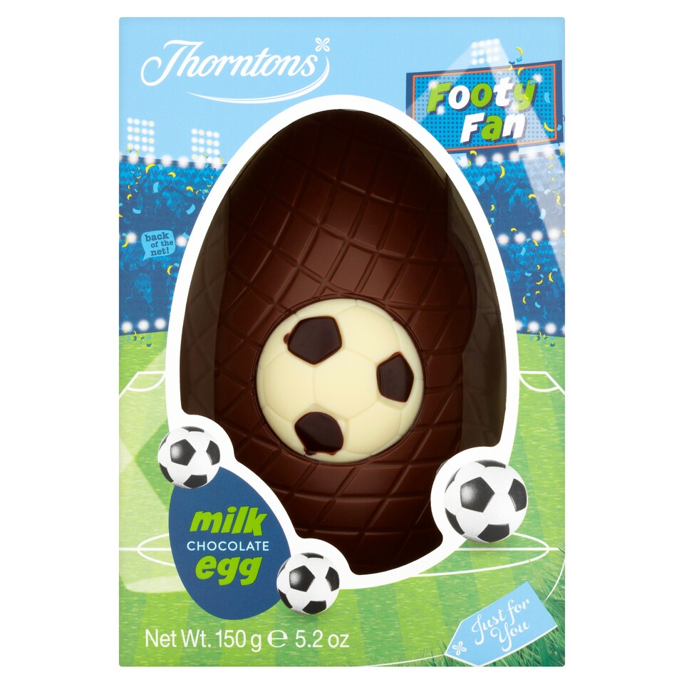 image 1 of Thorntons Milk Chocolate Football Easter Egg 150G