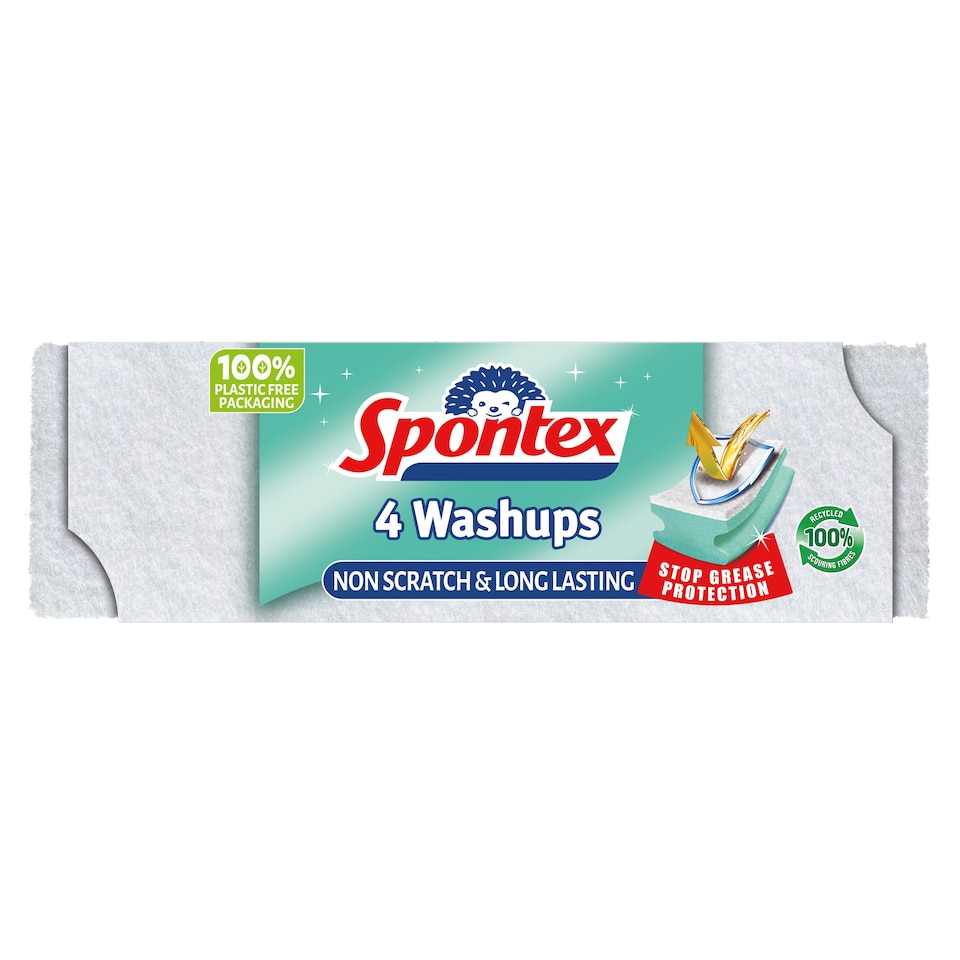 image 1 of Spontex Washups Non Scratch Value 4 Pack